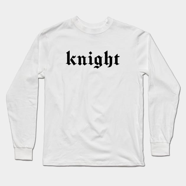 knight Long Sleeve T-Shirt by purplecrowshub